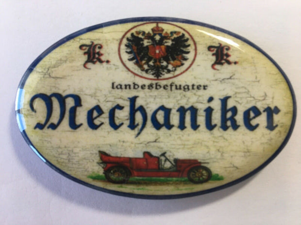 Nostalgie Flaschenöffner Magnet Landesbefugter Mechaniker Auto Oldtimer