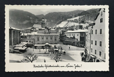 Herzliche Glückwünsche zum Neuen Jahr Hallein  Schnee Winter Salzburg 400846 TH