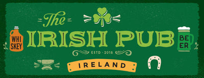 Schild The Irish Pub Ireland Irland Whiskey Beer Whisky Bier 27x10 Blech od.Holz