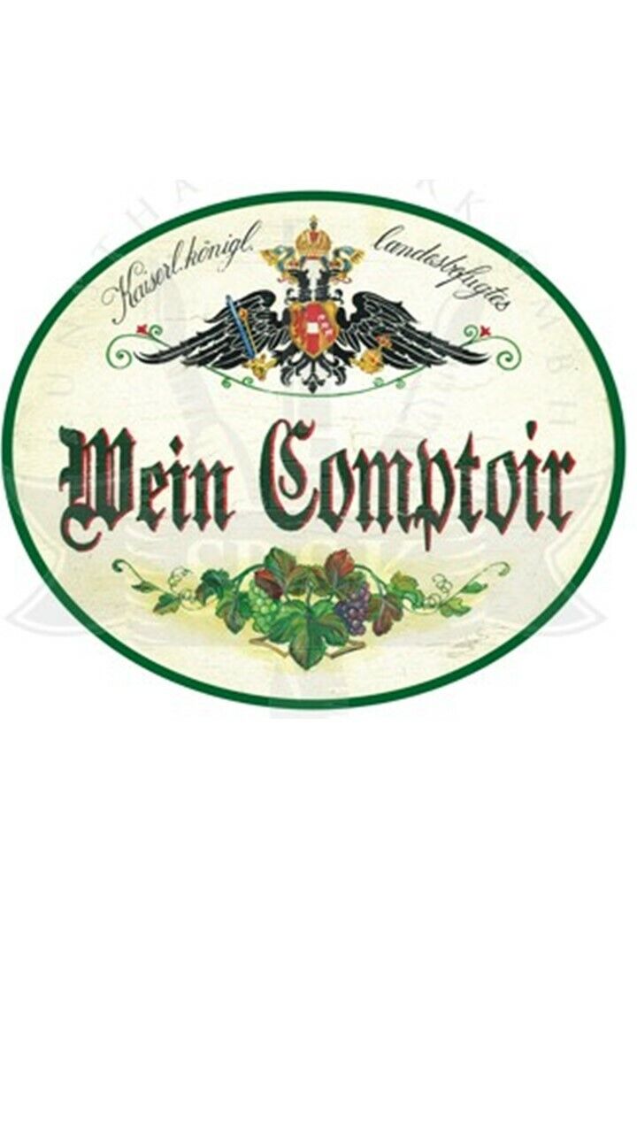 KuK Nostalgie Holzschild "Wein Comptoir"