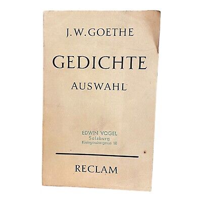 537 Johann Wolfgang Goethe GEDICHTE AUSWAHL SEHR GUTER ZUSTAND!