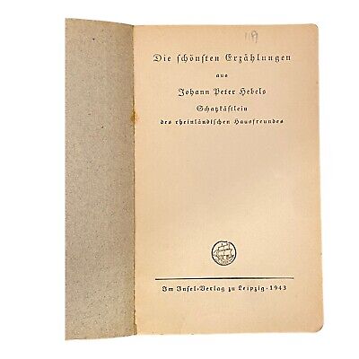 1189 Johann Peter Hebels ALEMANNISCHE GEDICHTE AUSWAHL HC