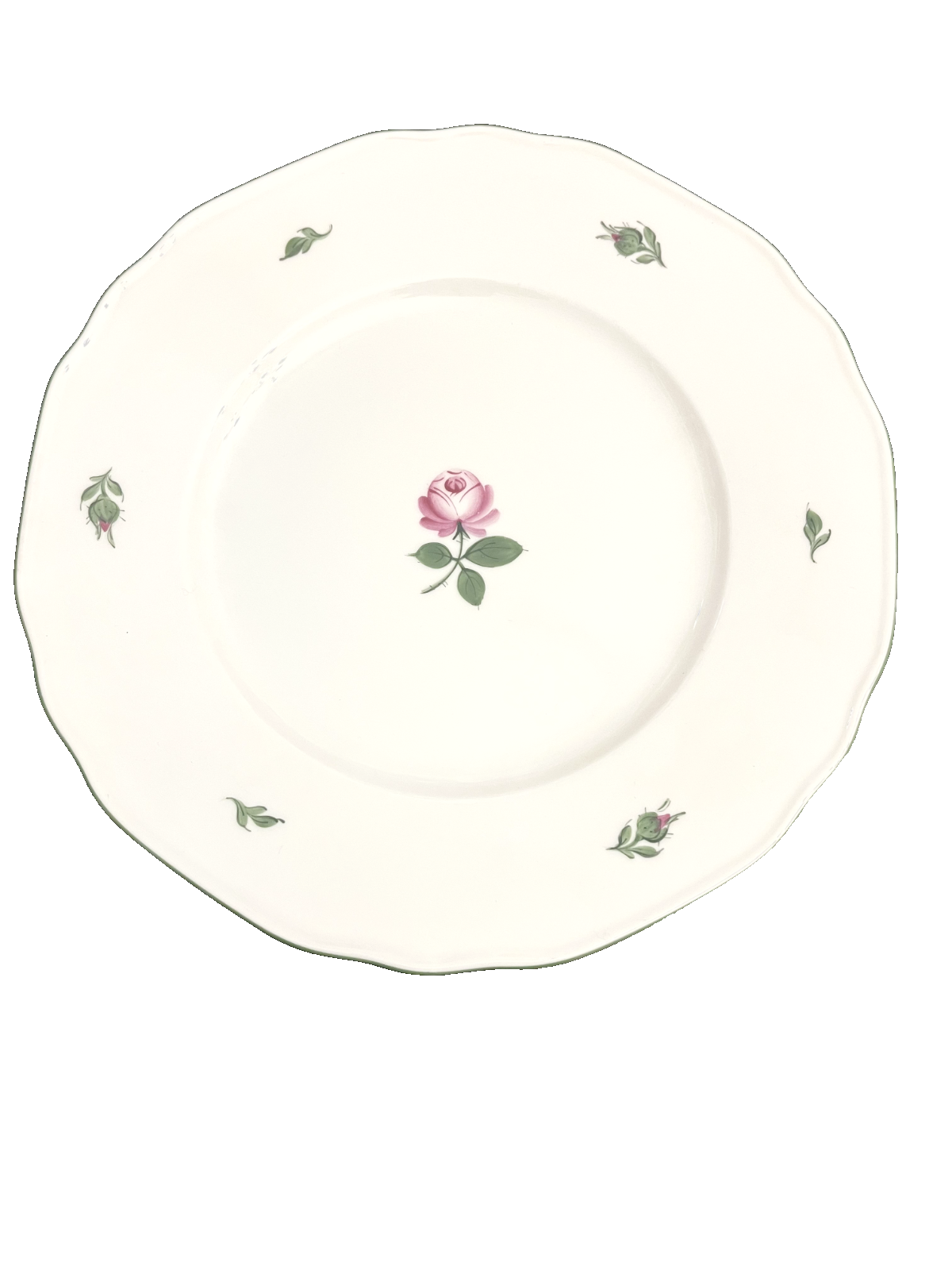 Augarten Porzellan Teller flach 25cm 62/5089/150 mit Rose R0032