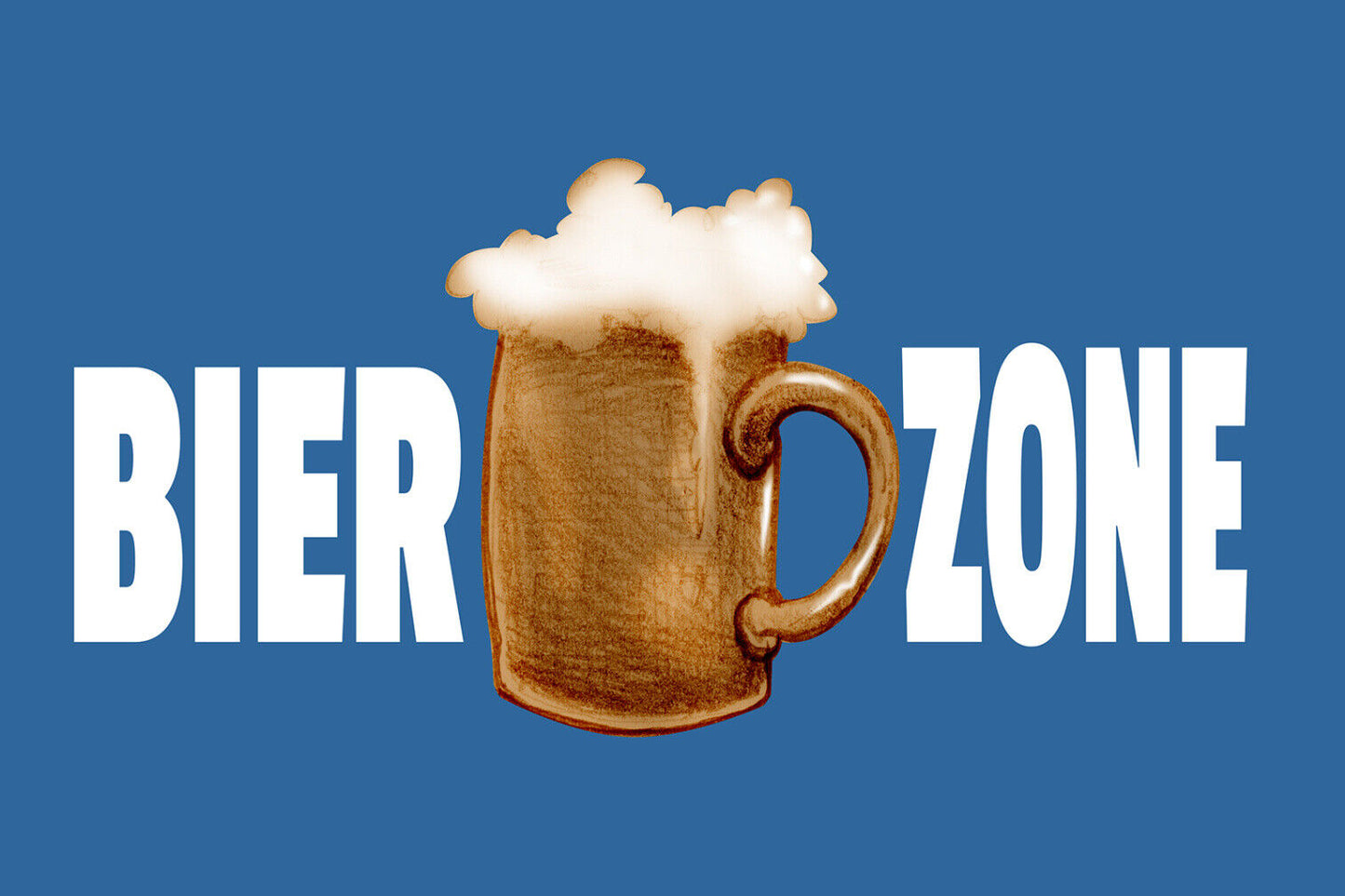 Schild Spruch Bier Zone Alkohol JW