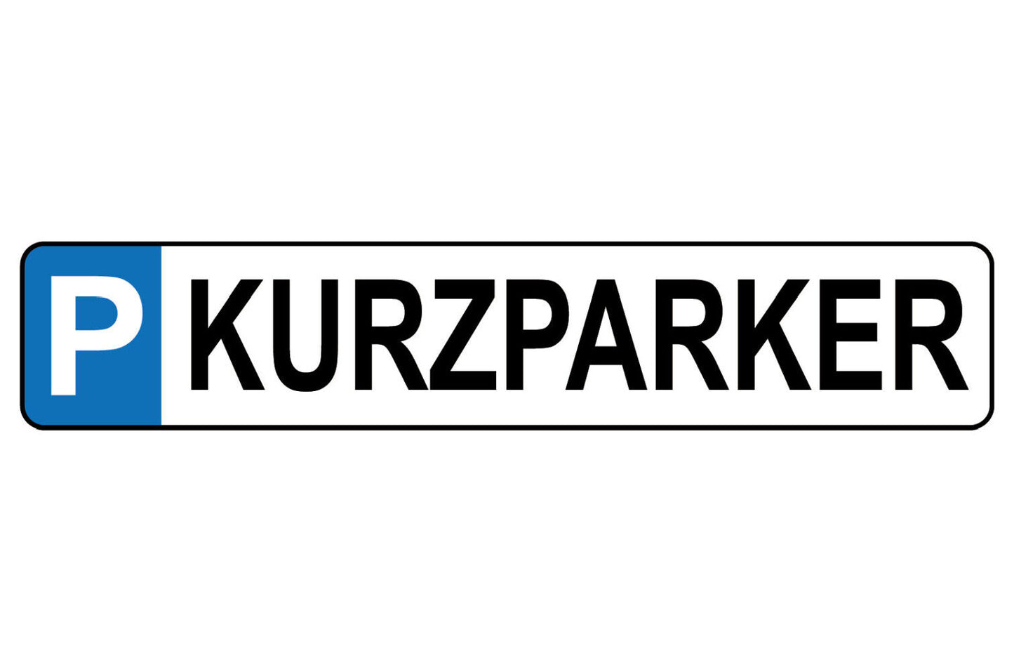 Schild Kurzparker Parkplatz Parken Zulieferer Kunde Auto 46 x 10 Blech od. Holz