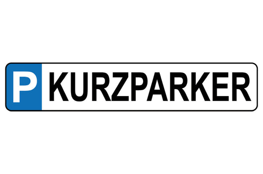 Schild Kurzparker Parkplatz Parken Zulieferer Kunde Auto 46 x 10 Blech od. Holz