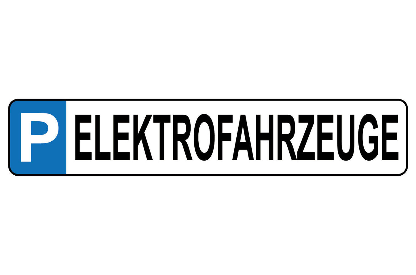 Schild Elektro Fahrzeuge Parkplatz Parken Strom Auto 46 x 10 Blech od. Holz