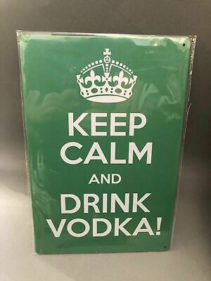 Nostalgie Blech Schild Keep calm and drink vodkax 20 x 30 42016