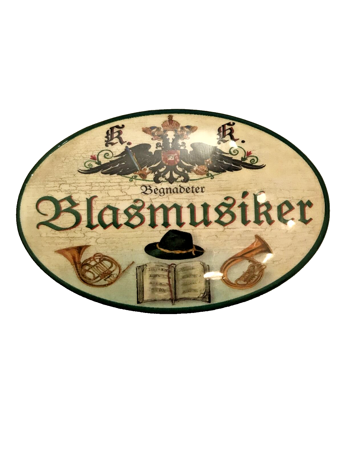 K&K Nostalgie Flaschenöffner Magnet Begabter Blasmusiker 7x4,5cm