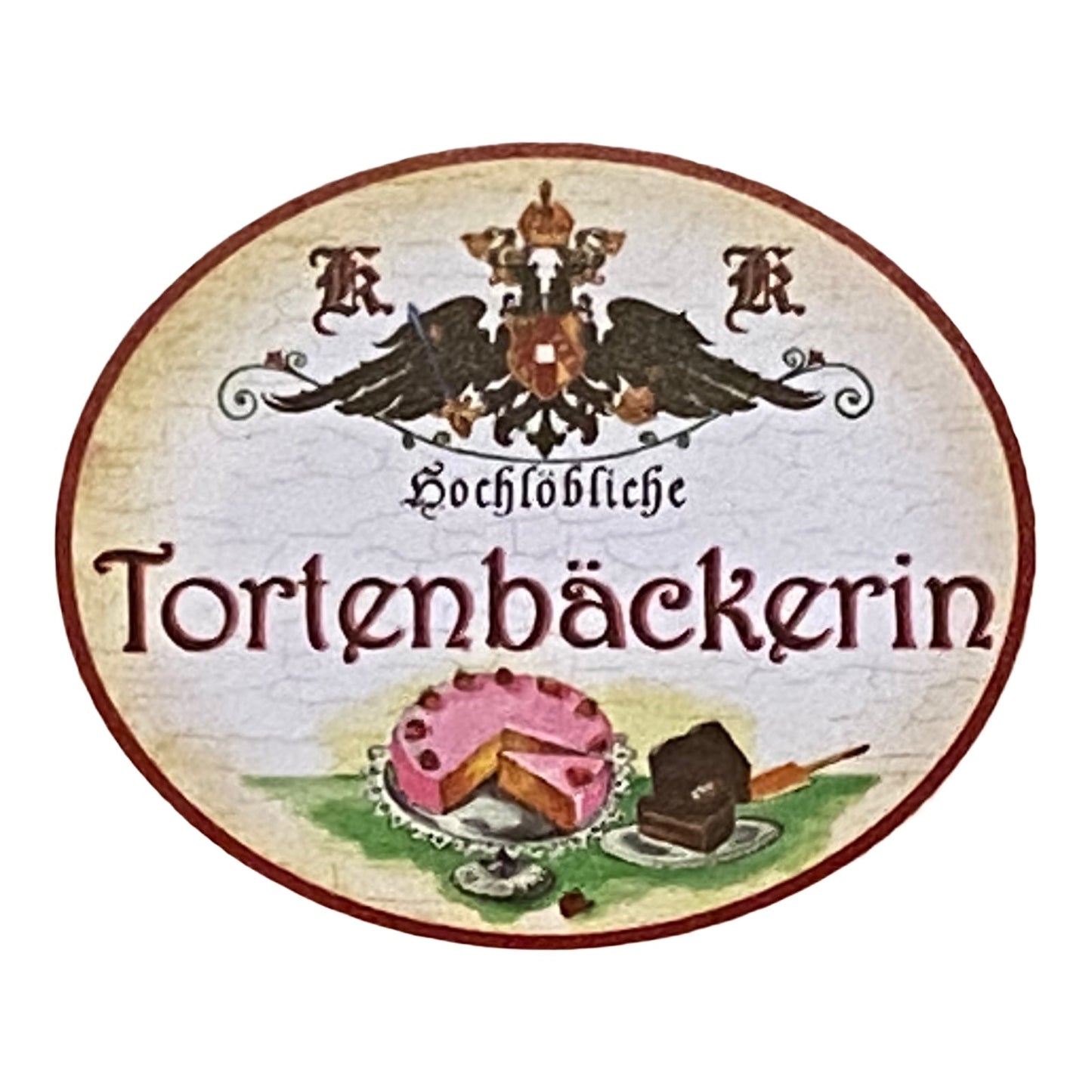 KuK Nostalgie Holzschild Tortenbäckerin Tortenbäcker