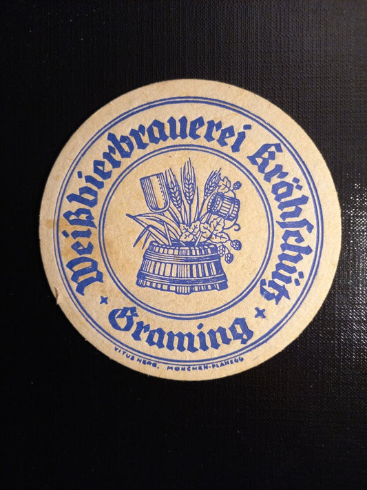 Bierdeckel Weißbierbrauerei Krähschütz Graming