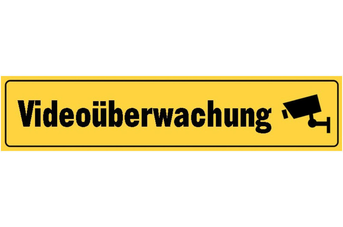 Schild Video Überwachung Kamera Filmen Achtung Cam CCTV 46 x 10 Blech od. Holz