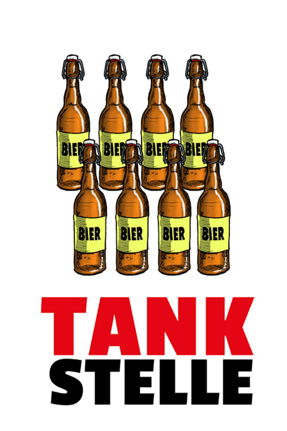 Schild Spruch Tankstelle Bier Alkohol JW