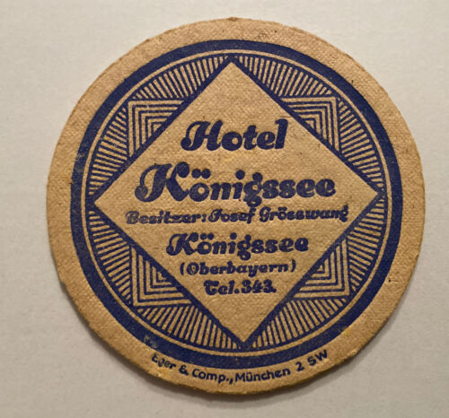 Bierdeckel Hotel Königssee Oberbayern Besitzer Grösswang