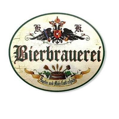 KuK Nostalgie Holzschild Bierbrauerei Bier Schild Hopfen und Malz