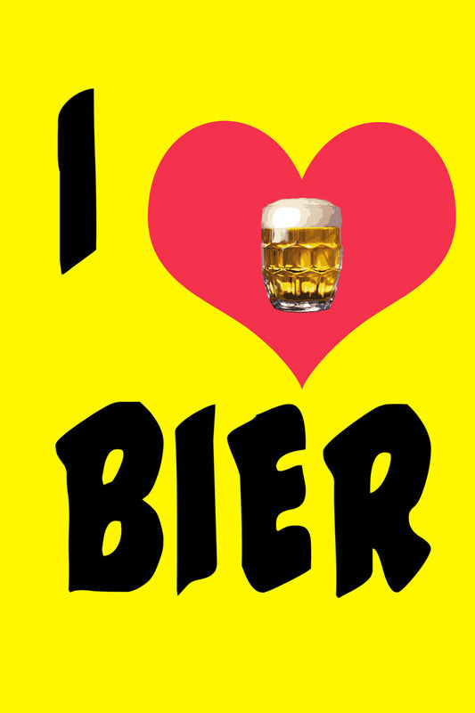 Schild Spruch I Love Bier Ich Liebe Bier Herz Alkohol JW