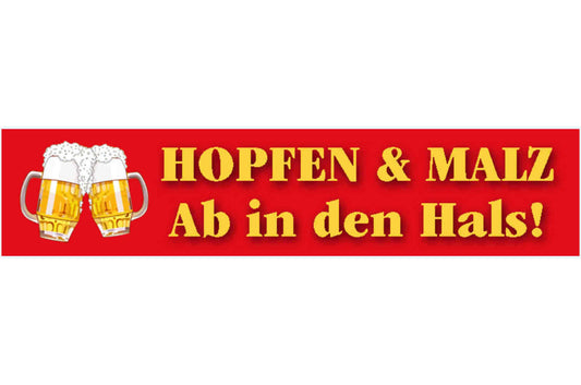 Schild Hopfen Malz Hals Bier Alkohol Glas Lokal Wirt Bar 46 x 10 Blech od. Holz