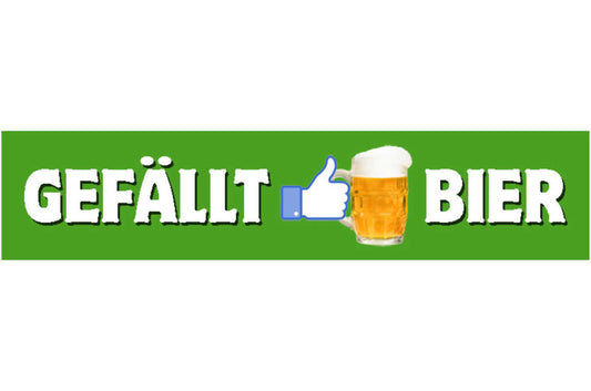 Schild Gefällt Bier Alkohol Like Facebook Glas Lokal Bar 46 x 10 Blech od. Holz