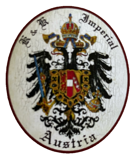 Nostalgie Holzschild KuK Imperial Austria Österreich Doppeladler Wappen Schild