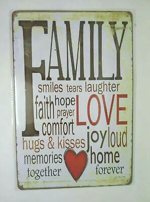 Nostalgie Retro Vintage Blechschild "Family" 30x20 50333