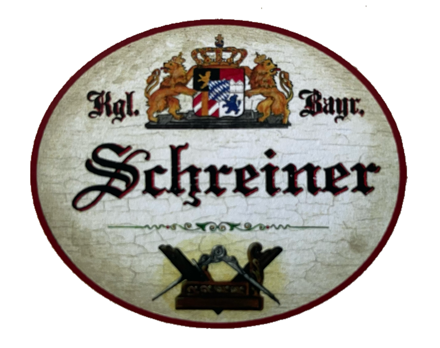 Nostalgie Holzschild Bayern Königlich Bayerischer Schreiner Tischler Schild