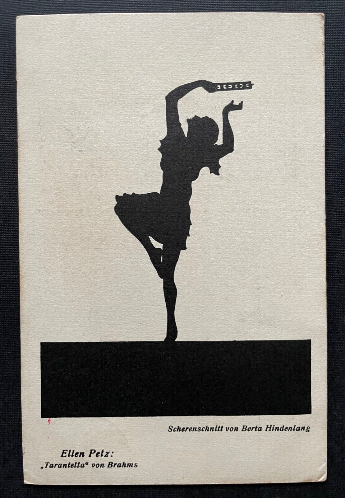 Tänzerin Scherenschnitt (B.Hindenlang) Silhouette Ellen Petz Tarantella 400460TH