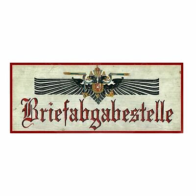 Nostalgie Holzschild Schild Briefabgabestelle Brief Abgabe