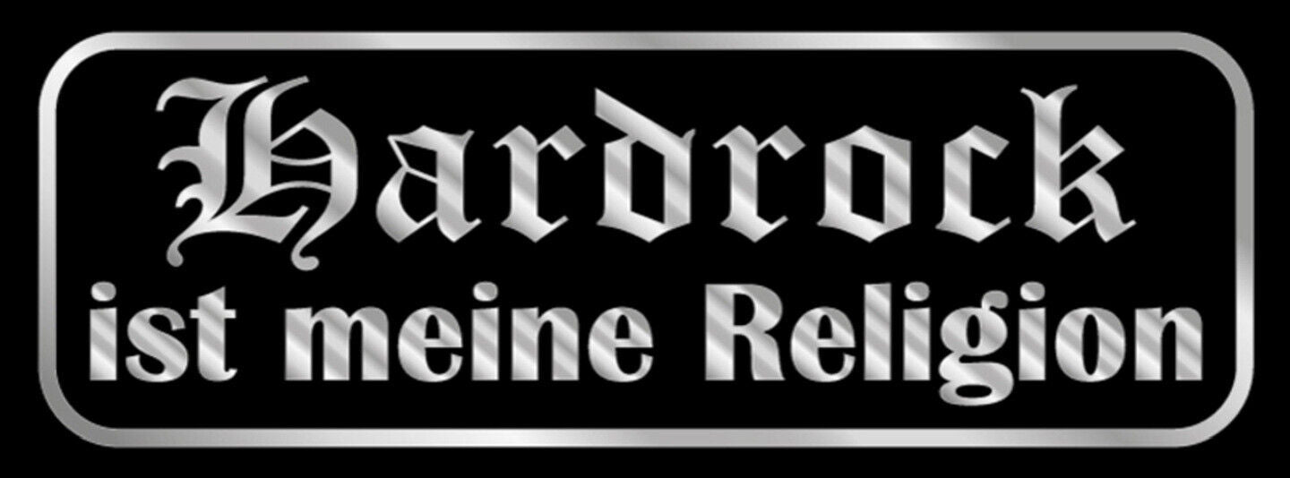 Schild Hardrock Ist Meine Religion Heavy Metal Bands Musik 27x10 Blech od.Holz