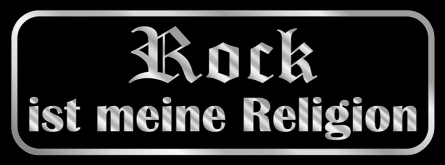 Schild Rock Ist Meine Religion Rock N Roll Bands Musik 27x10 Blech od.Holz