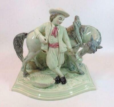 Eichwald Figur Knabe mit Pferd Horse  19 Jhdt. 12554