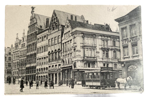 Antwerpen Straßenbahn mit Pferden Tramway Pferd 10013