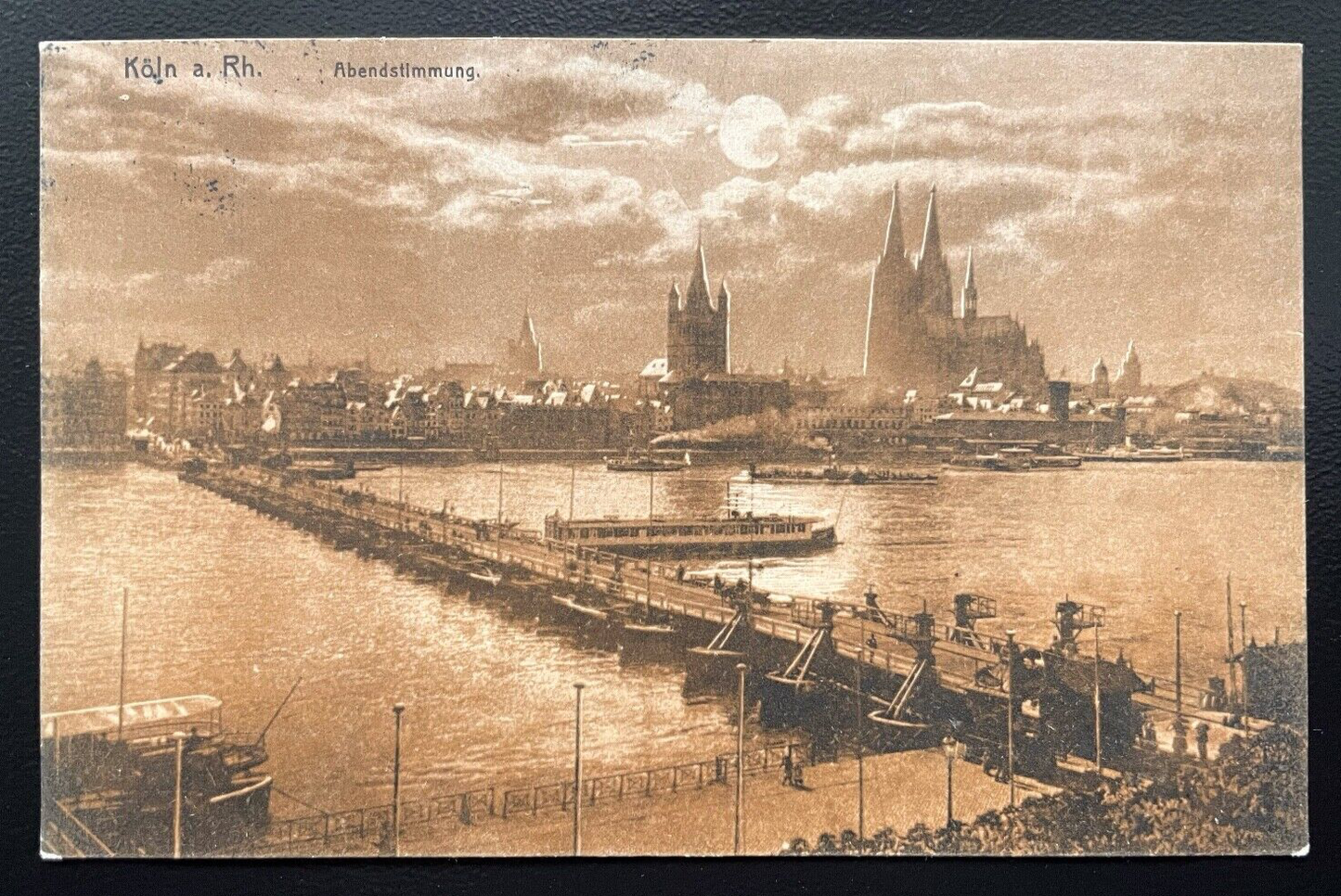 Köln Rhein Abendstimmung Fluss Brücke Nordrhein-Westfalen Deutschland 600187A D