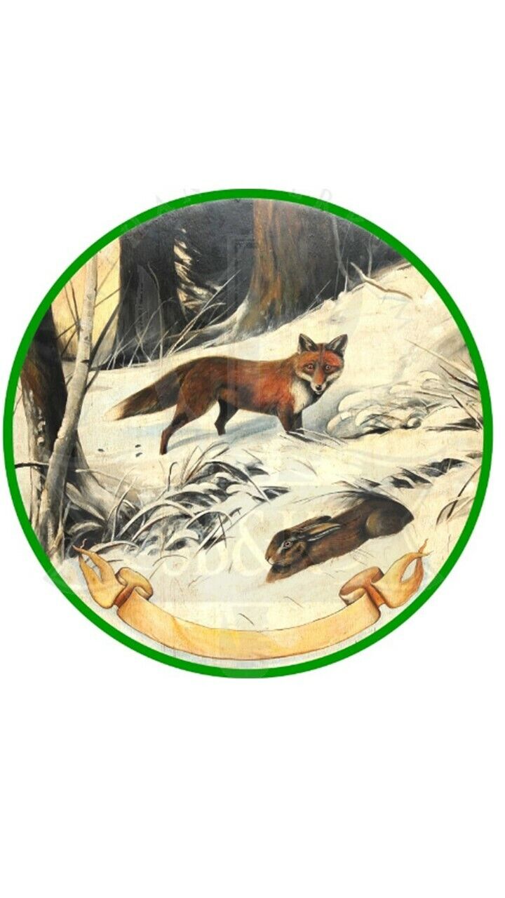 KuK Nostalgie Holzschild "Fuchs und Hase"