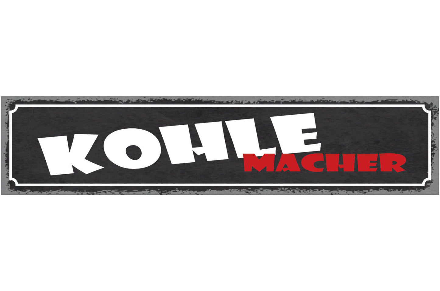 Schild Kohle Macher Grillen Grill BBQ Geld Verdienen 46 x 10 Blech od. Holz