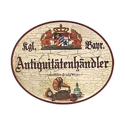 Nostalgie Holzschild Bayern königlich bayerischer Antiquitätenhändler Schild