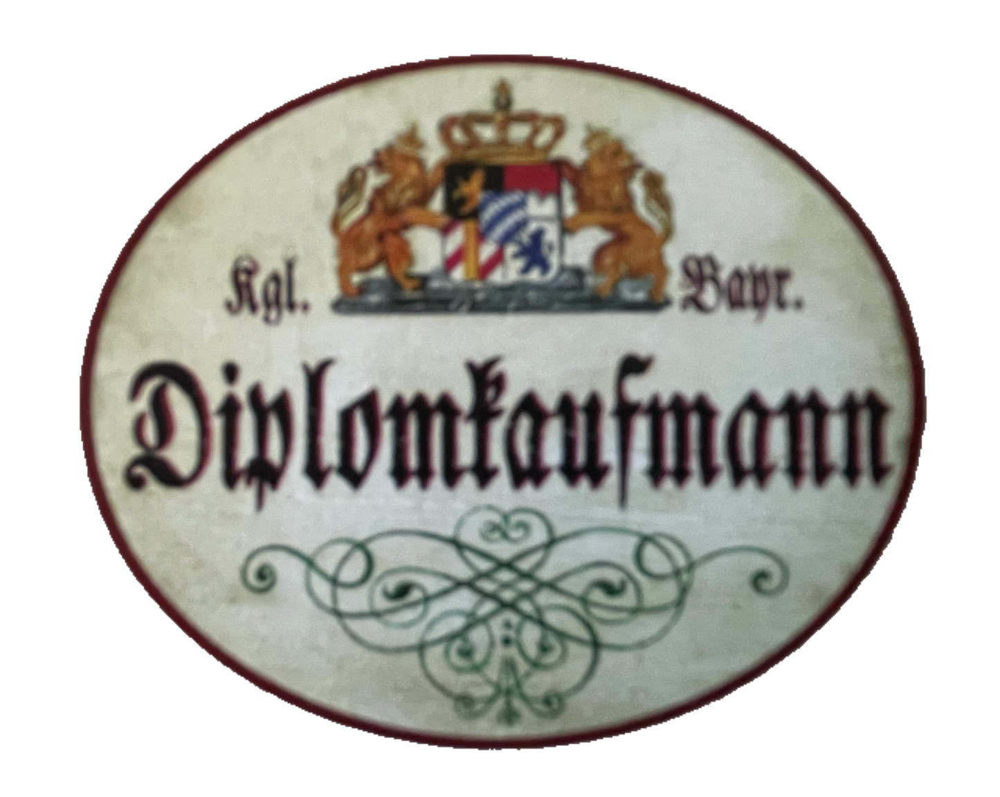 Nostalgie Holzschild Bayern Königlich Bayerischer Diplom Kaufmann Schild