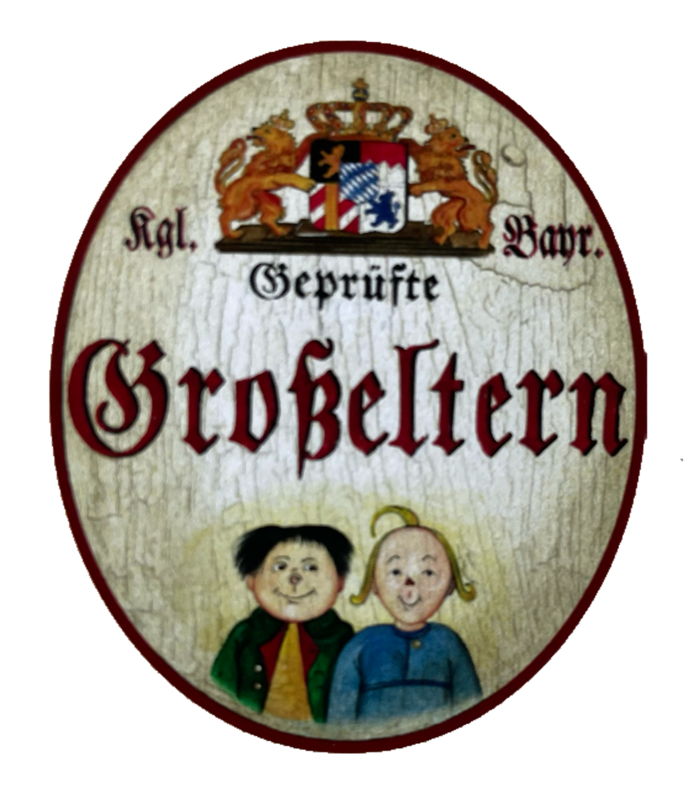 Nostalgie Holzschild Bayern Königlich Bayerischer Geprüfte Großeltern Schild