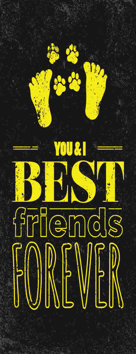 Schild You & I Best Friends Forever Beste Freunde Hund Katze 27x10 Blech od.Holz