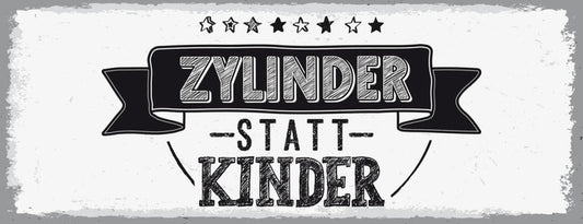 Schild Zylinder Statt Kinder Reich Geld Kind Eltern Familie 27x10 Blech od.Holz