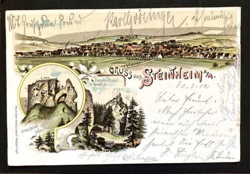 Gruss aus Steinheim am Albuch Lithographie 80245