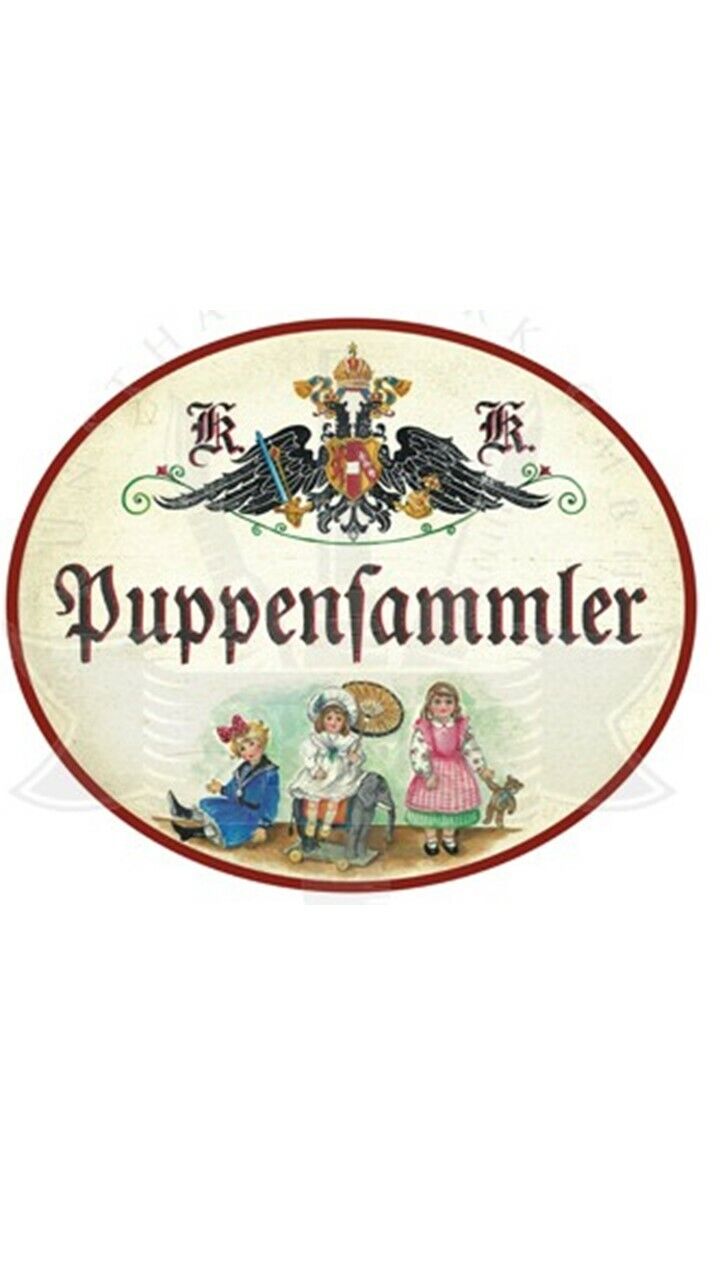 KuK Nostalgie Holzschild "Puppensammler"