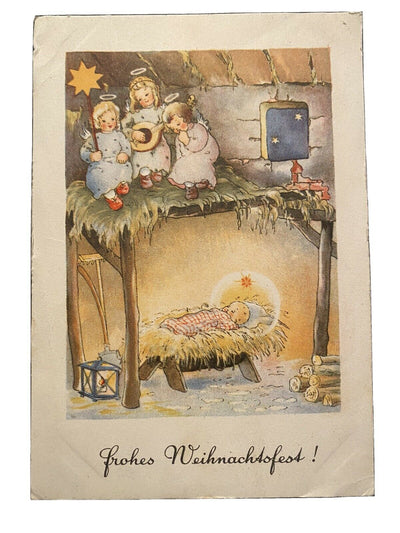 Künstlerkarte Elfriede Türr Engel Jesuskind Frohes Weihnachtsfest Weihn 80172
