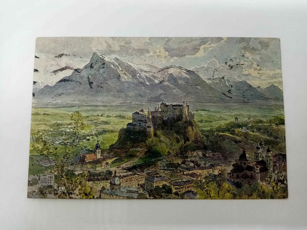 Ansicht Festungen Hohensalzburg Berglandschaft Umland