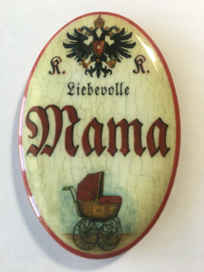 Nostalgie Flaschenöffner Magnet Liebevolle Mama Kinderwagen