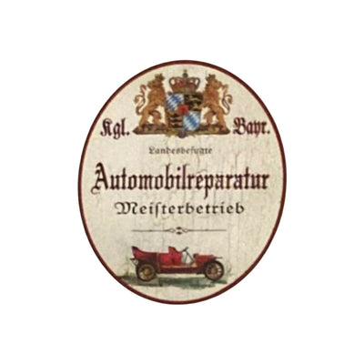 Nostalgie Holzschild Bayern königlich bayerische Ladesbefugte Automobilreparatur