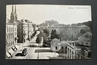 Salzburg Westbahnstrasse Stadt Strassenbahn Festung Mirabellplatz Österreich PR