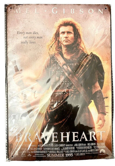 Nostalgie Vintage Retro Blechschild "Mel Gibson Braveheart" 30x20    700001