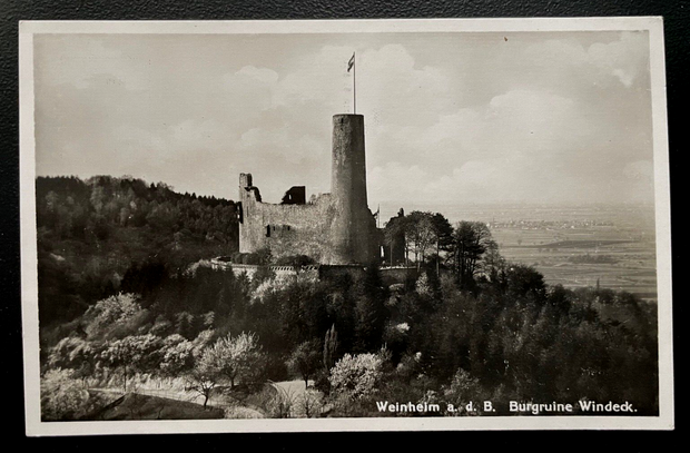 Weinheim Burgruine Windeck Festung Berg Baden-Württemberg Deutschland 600143A TH