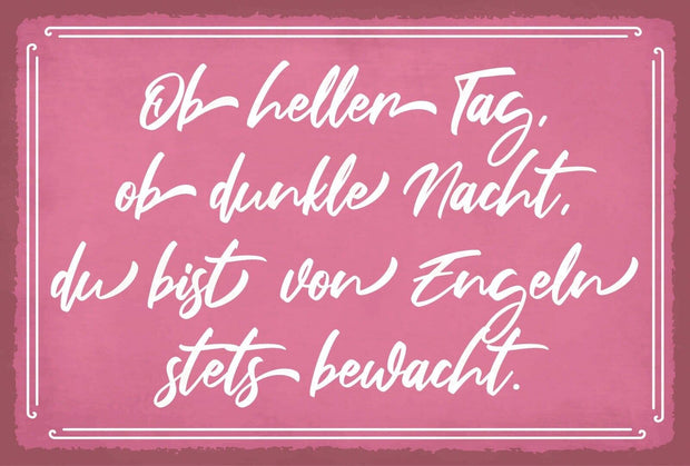 Schild Tag Nacht Engeln Religion Gott Liebe 12x18 / 20x30 / 30x40 Blech od. Holz