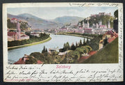 Salzburg Mülln Salzach Fluss Brücke Festung Burg Kirche Österreich 410842 TH